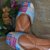 Rainbow Hue Multicolour Embroidered Jutti